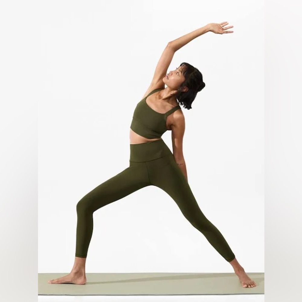 Athleta Women's Salutation Stash High Rise 7/8 Legging Green